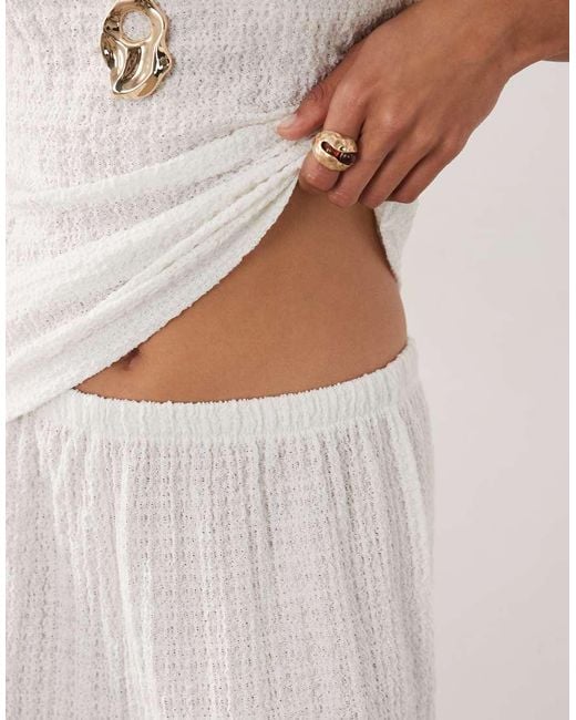 ASOS White Co-ord Sheer Textured Balloon Trouser