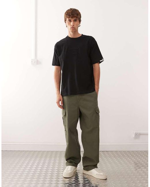 Camiseta Negra De Corte Cuadrado Con Logo Estampado En El Pecho Y La Espalda De Aape By A Bathing Ape Aape By A Bathing Ape de hombre de color Black