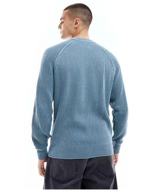 Abercrombie & Fitch Blue Heavyweight Crew Neck Knit Jumper for men