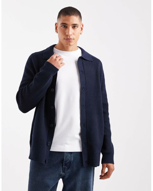 Threadbare – strickjacke in Blue für Herren