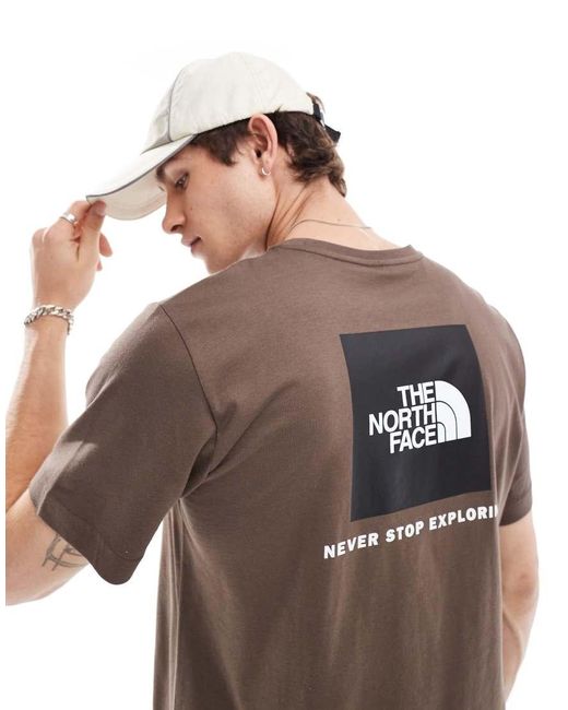 Camiseta Marrón Con Estampado En La Espalda Redbox De The North Face de hombre de color Brown