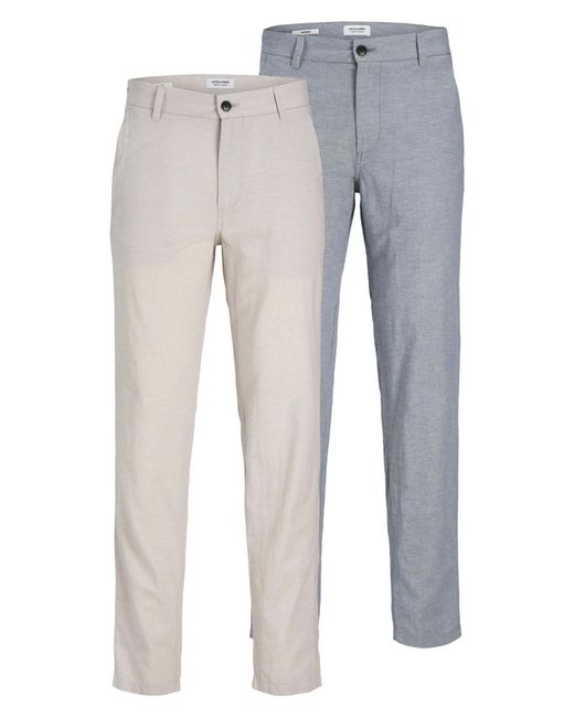 Jack & Jones – 2er-pack chinohosen in Blue für Herren