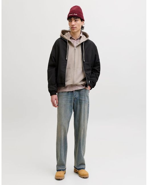 Jack & Jones Black Bomber Jacket for men