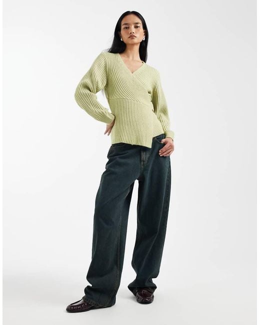 ASOS Green Wrap Cardigan