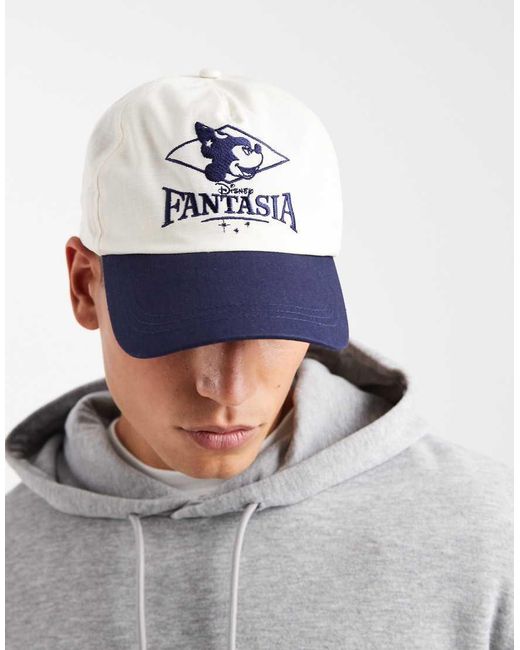 ASOS Blue Disney Fantasia Mickey Mouse Graphic Cap