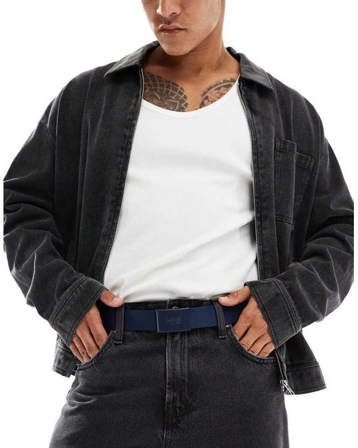 Levi's Blue Tonal Batwing Webbed Belt for men