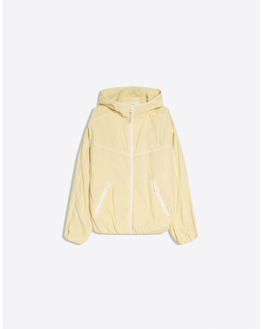 Bershka Blue Technical Hooded Jacket