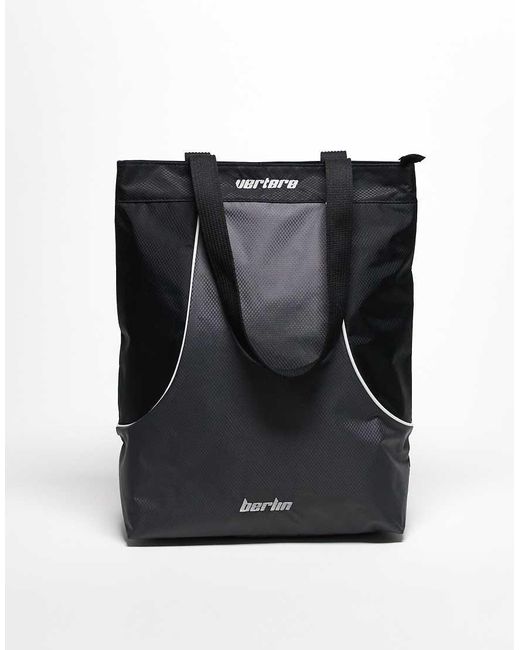Vertere Berlin Black Logo Contrast Panel Shopper