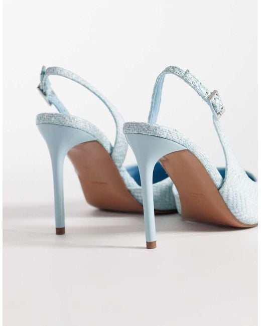 ASOS Blue Polar Slingback Stiletto High Heel Shoes
