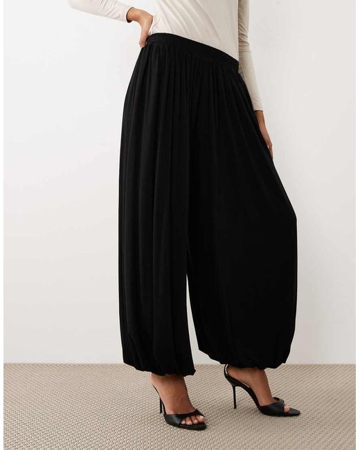 Iyal Pink Jersey Cuffed Balloon Leg Trousers