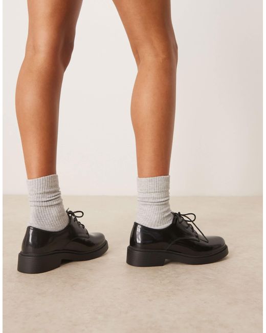 Glamorous Natural Derby Lace-Up Shoes