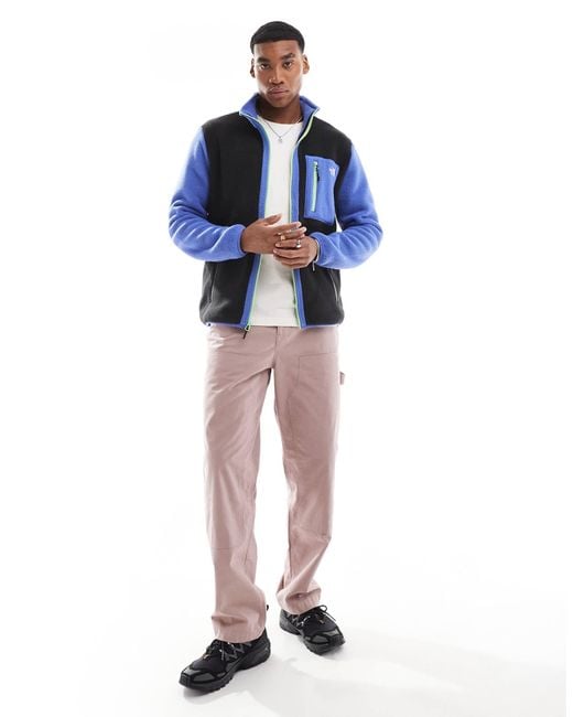 The North Face – yumiori – mehrfarbige fleece-jacke mit reißverschluss in Blue für Herren