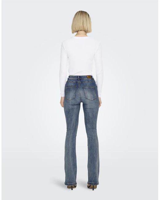 ONLY Flared-Fit Jeans in het Blue