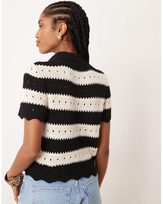 ASOS White Knitted Polo