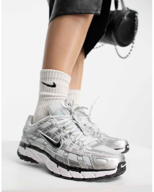 P-6000 - baskets - /argenté Nike en coloris White