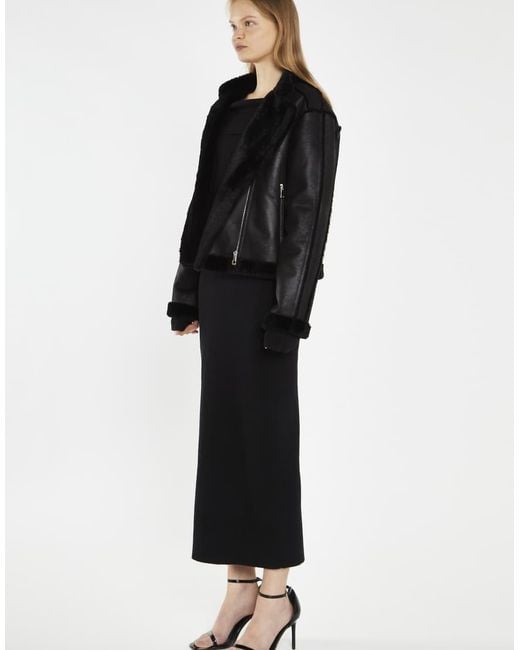Glamorous Black Fur-Trim -Jacket