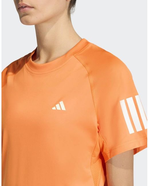 Adidas Originals Orange Club 3-Stripes Tennis Climacool Tee