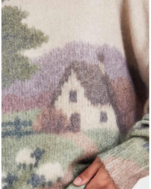 Muse Assembly Gray Graphic Erin Knitted Jumper