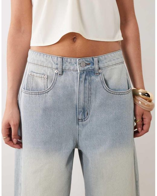 Missy Empire Gray Cotton Barrel Leg Jeans