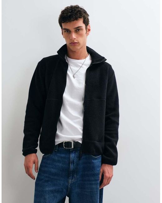 Only & Sons Hoogsluitende Fleece in het Blue voor heren