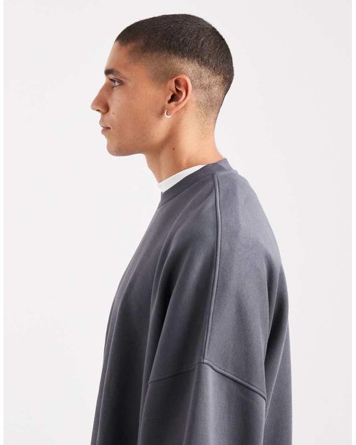 ASOS Purple Essentials Extreme Oversized Sweatshirt for men