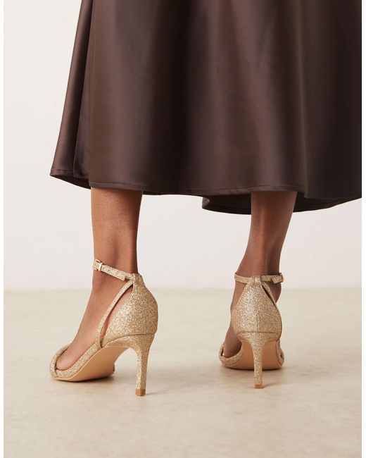 Glamorous Brown Barely There Heeled Sandals