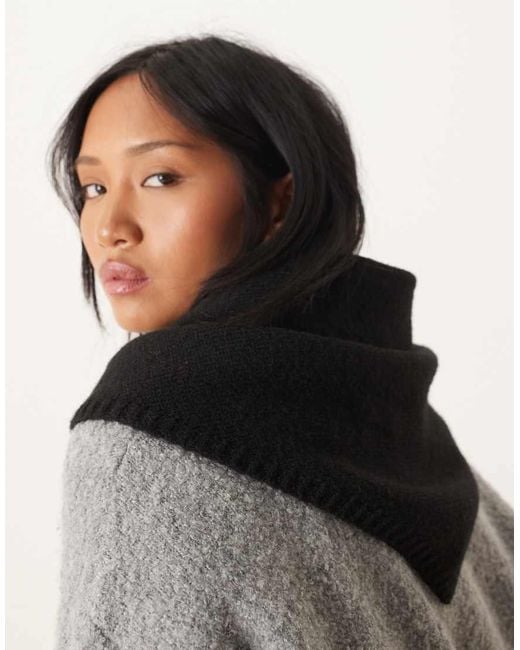 ASOS Black Knitted Triangle Scarf