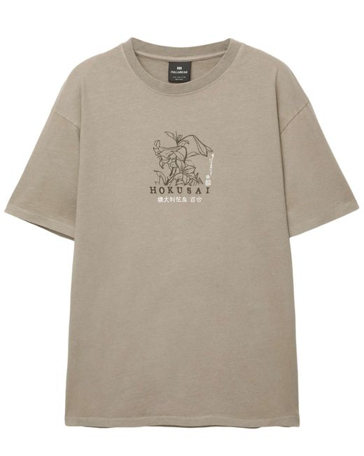 Pull&Bear – t-shirt in Natural für Herren