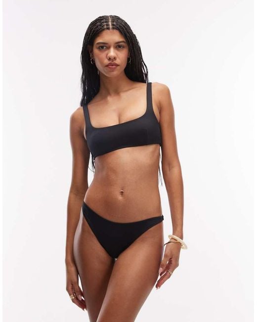 ARKET Black Mix & Match Sqaure Neck Bikini Top