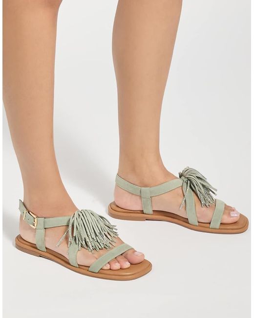 Dune White Lysia Casual Sandals