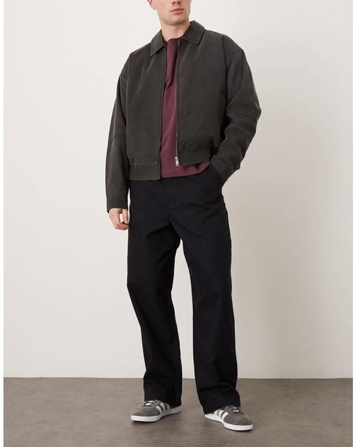 ASOS Black Loose Straight Chinos for men