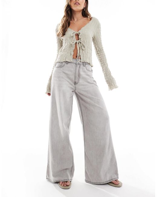 ASOS Gray Wide Leg Jean