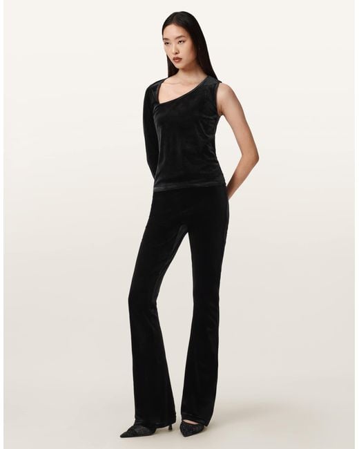 AllSaints Black – ari – oberteil aus samt
