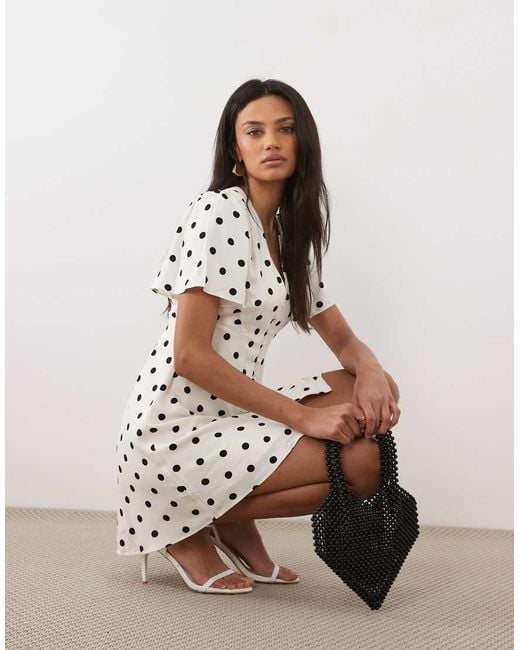 Nobody's Child Natural Andie Button-down Short Sleeve Mini Dress