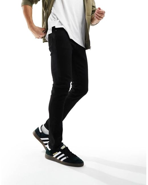 Vaqueros De Corte Slim En Negro Glenn De Intelligence Jack & Jones de hombre de color Black