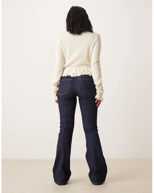 Gina Tricot Blue Low Waist Bootcut Jeans
