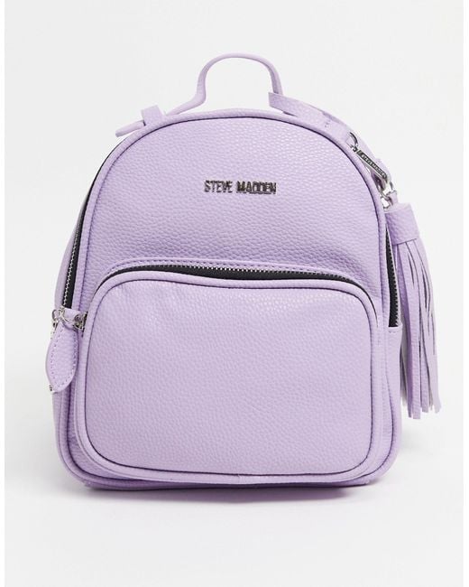 Steve Madden Purple Logo Backpack