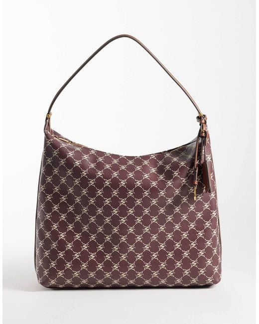 Mango Brown Monogram Shoulder Bag