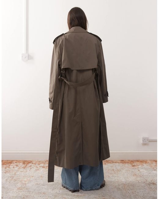 Weekday Natural Oversized Trench Coat