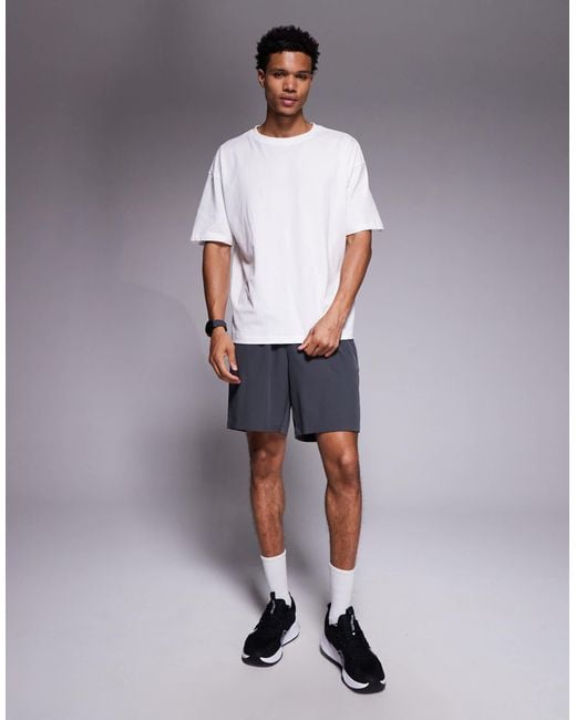4505 – icon – schnell trocknendes oversize-trainings-t-shirt in White für Herren