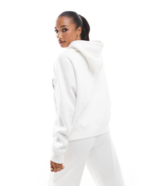 Studio - sweat à capuche d'ensemble oversize avec logo - écru Kaiia en coloris White