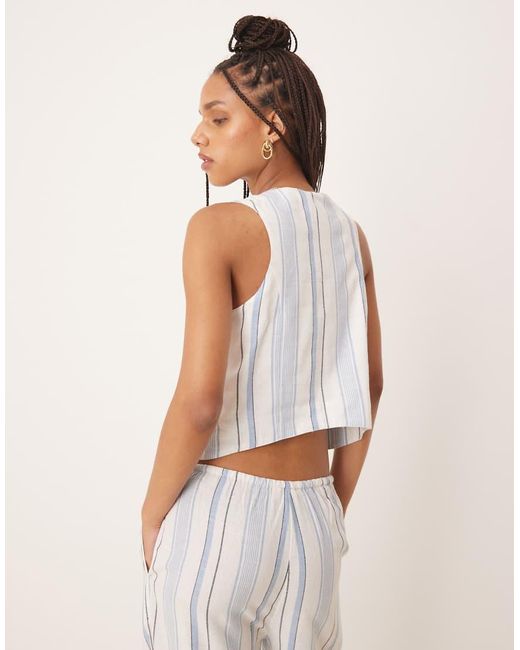 Iisla & Bird White Tie Front Beach Top Co-ord