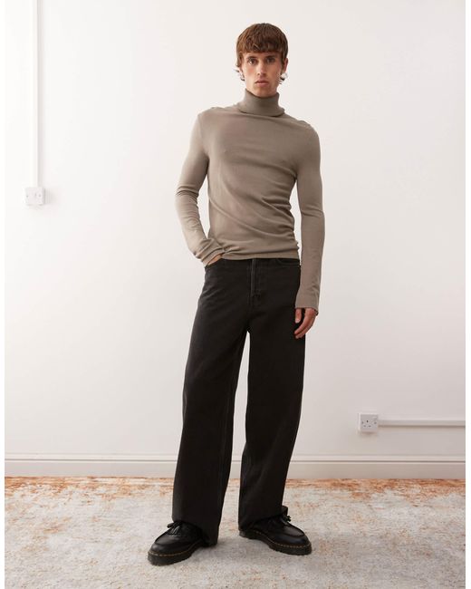 Collusion Natural Soft Knitted Roll Neck for men
