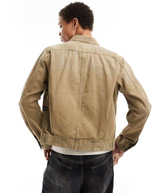 G-Star RAW Natural Denim Utility Jacket With Oversized Pockets for men
