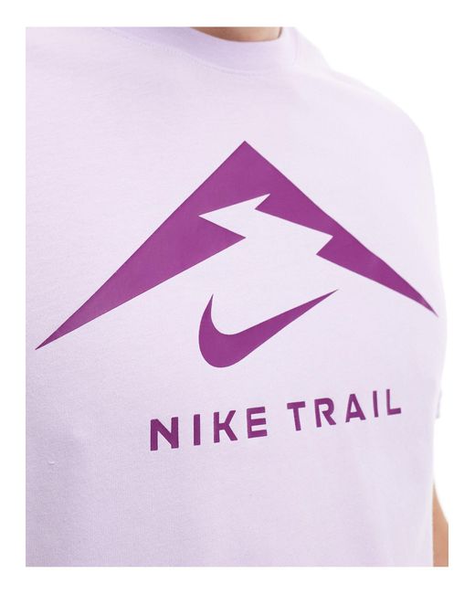 Nike Purple Trail Dri-fit Logo T-shirt for men