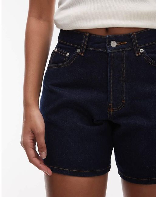 Topshop Hourglass Blue Denim Editor Shorts