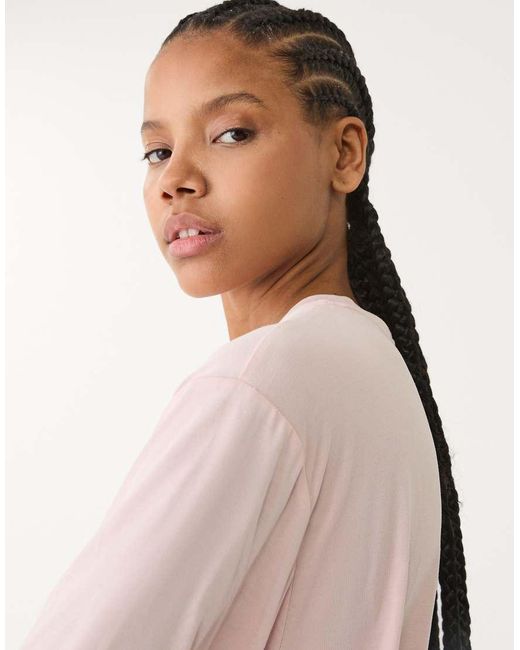 Stradivarius Pink Soft Touch Oversized T-Shirt