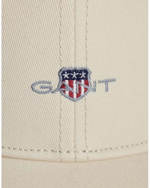 Gant Natural Sheild Logo Cotton Twill Cap for men