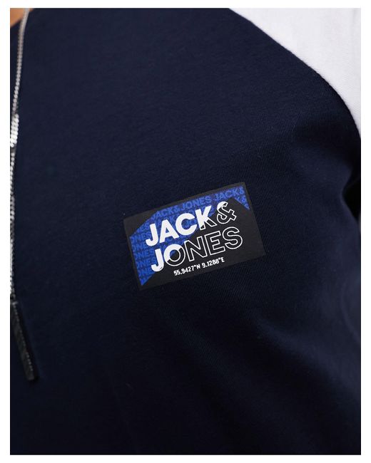 Jack & Jones Blue Raglan T-shirt for men