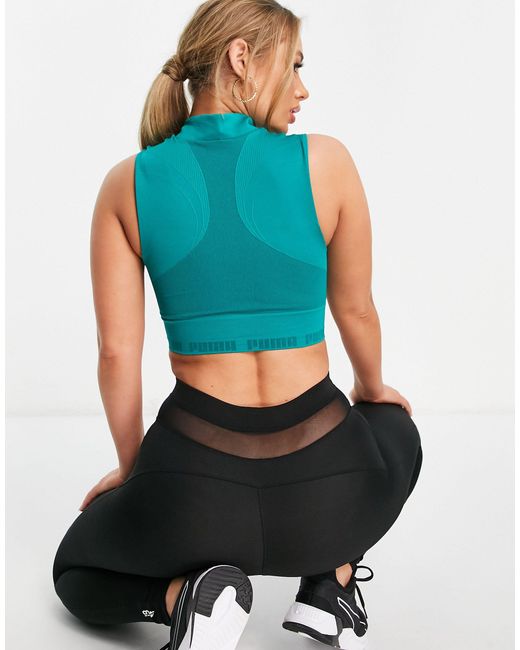 puma green crop top
